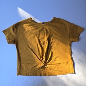 Women's Mustard Knot Front Top